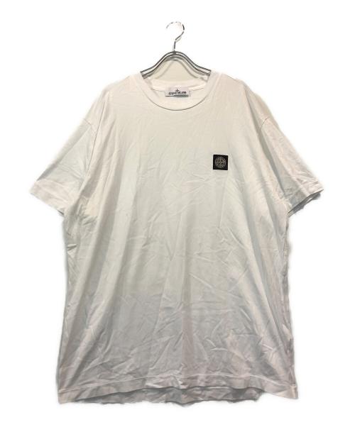 STONE ISLAND（ストーンアイランド）STONE ISLAND (ストーンアイランド) ロゴパッチT ホワイト サイズ:Xの古着・服飾アイテム