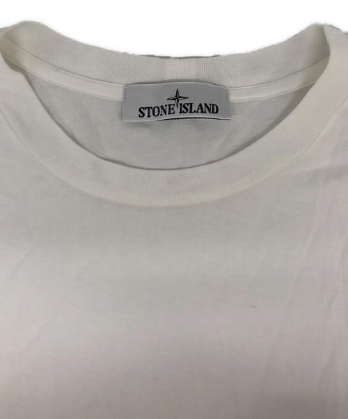 STONE ISLAND（ストーンアイランド）STONE ISLAND (ストーンアイランド) ロゴパッチT ホワイト サイズ:Xの古着・服飾アイテム