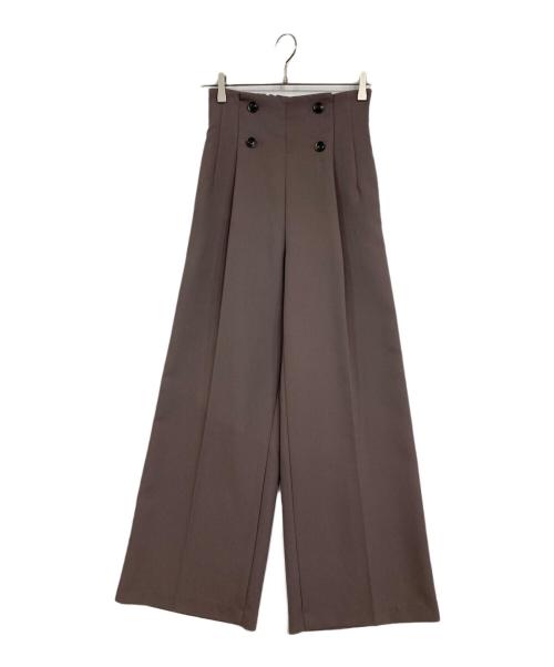 JILL BY JILLSTUART（ジル バイ ジルスチュアート）JILL BY JILLSTUART (ジル バイ ジルスチュアート) スコッチ釦ワイドパンツ ベージュ サイズ:Mの古着・服飾アイテム