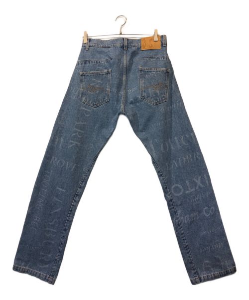 MARTINE ROSE（マーティン・ローズ）MARTINE ROSE (マーティン・ローズ) レーザー プリント ストレート カット ジーンズ インディゴ サイズ:Sの古着・服飾アイテム