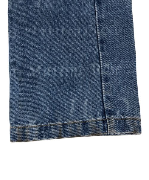 MARTINE ROSE（マーティン・ローズ）MARTINE ROSE (マーティン・ローズ) レーザー プリント ストレート カット ジーンズ インディゴ サイズ:Sの古着・服飾アイテム