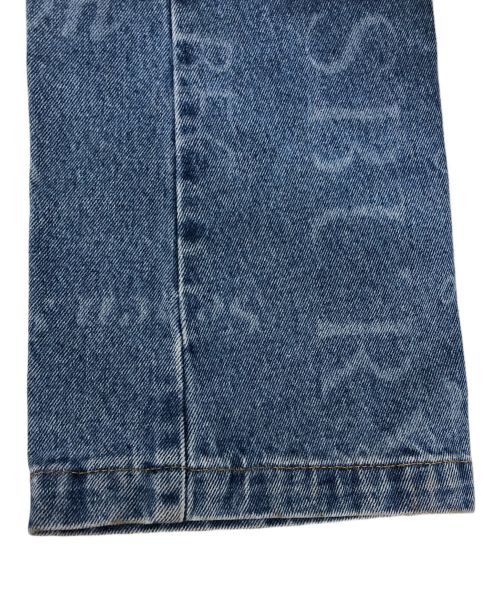 MARTINE ROSE（マーティン・ローズ）MARTINE ROSE (マーティン・ローズ) レーザー プリント ストレート カット ジーンズ インディゴ サイズ:Sの古着・服飾アイテム