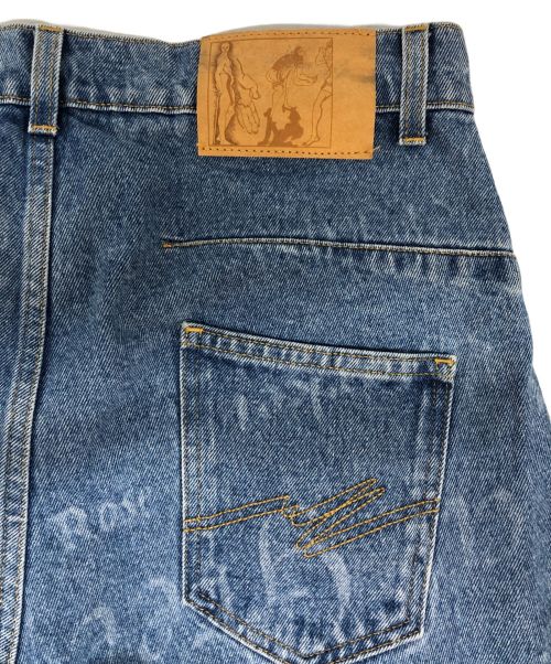 MARTINE ROSE（マーティン・ローズ）MARTINE ROSE (マーティン・ローズ) レーザー プリント ストレート カット ジーンズ インディゴ サイズ:Sの古着・服飾アイテム