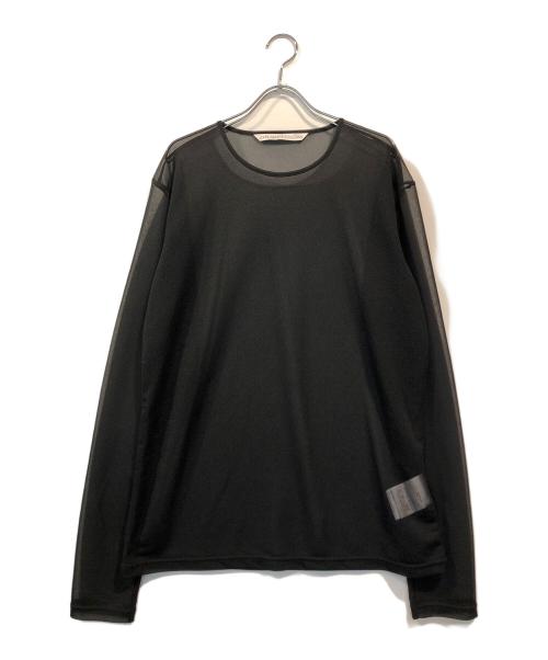 JOHN LAWRENCE SULLIVAN（ジョン ローレンス サリバン）JOHN LAWRENCE SULLIVAN (ジョン ローレンス サリバン) SEE-THROUGH LS TOP ブラック サイズ:Mの古着・服飾アイテム