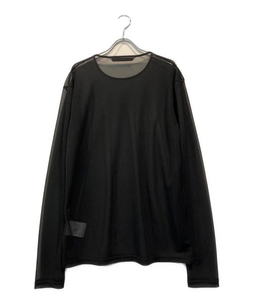 JOHN LAWRENCE SULLIVAN（ジョン ローレンス サリバン）JOHN LAWRENCE SULLIVAN (ジョン ローレンス サリバン) SEE-THROUGH LS TOP ブラック サイズ:Mの古着・服飾アイテム