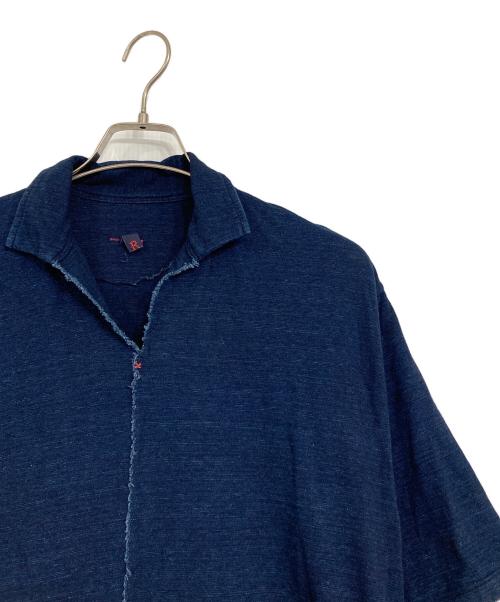 45rpm（45アールピーエム）45rpm (45アールピーエム) 藍染ポロシャツ インディゴ サイズ:3の古着・服飾アイテム