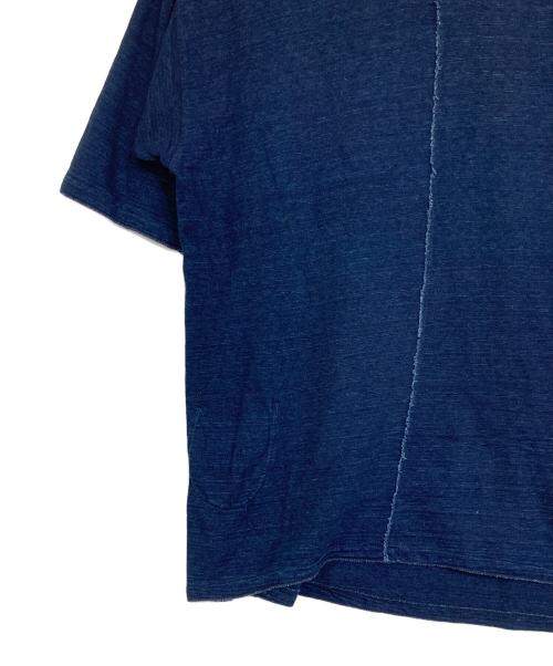 45rpm（45アールピーエム）45rpm (45アールピーエム) 藍染ポロシャツ インディゴ サイズ:3の古着・服飾アイテム