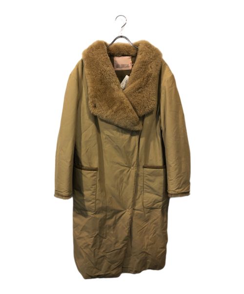 Karl Donoghue（カールドノヒュー）Karl Donoghue (カールドノヒュー) ボアカラーナイロンコットンコート ブラウン サイズ:Sの古着・服飾アイテム