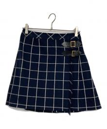 BLUE LABEL CRESTBRIDGE（ブルーレーベルクレストブリッジ）の古着「チェックスカート」｜ネイビー