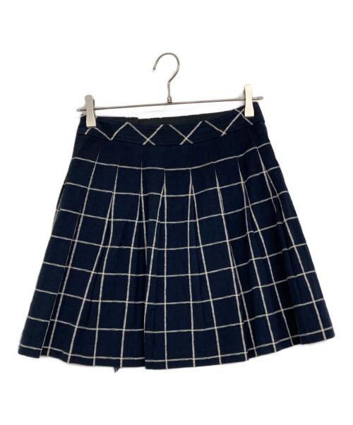 BLUE LABEL CRESTBRIDGE（ブルーレーベルクレストブリッジ）BLUE LABEL CRESTBRIDGE (ブルーレーベルクレストブリッジ) チェックスカート ネイビー サイズ:Mの古着・服飾アイテム