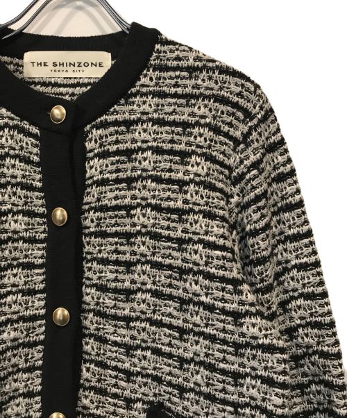 THE SHINZONE（ザ シンゾーン）THE SHINZONE (ザ シンゾーン) TWEED KNIT CD ホワイト×ブラック サイズ:FOの古着・服飾アイテム