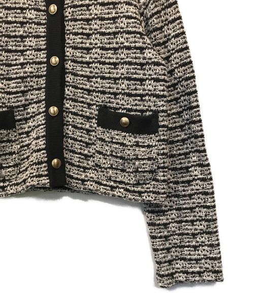 THE SHINZONE（ザ シンゾーン）THE SHINZONE (ザ シンゾーン) TWEED KNIT CD ホワイト×ブラック サイズ:FOの古着・服飾アイテム