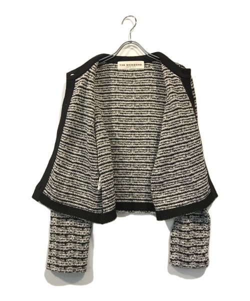 THE SHINZONE（ザ シンゾーン）THE SHINZONE (ザ シンゾーン) TWEED KNIT CD ホワイト×ブラック サイズ:FOの古着・服飾アイテム