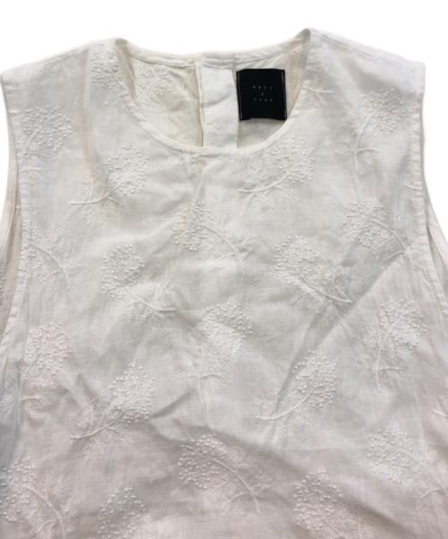 オオカミとフクロウ（オオカミトフクロウ）オオカミとフクロウ (オオカミトフクロウ) ノースリーブリネンワンピース ホワイト サイズ:SIZE Freeの古着・服飾アイテム