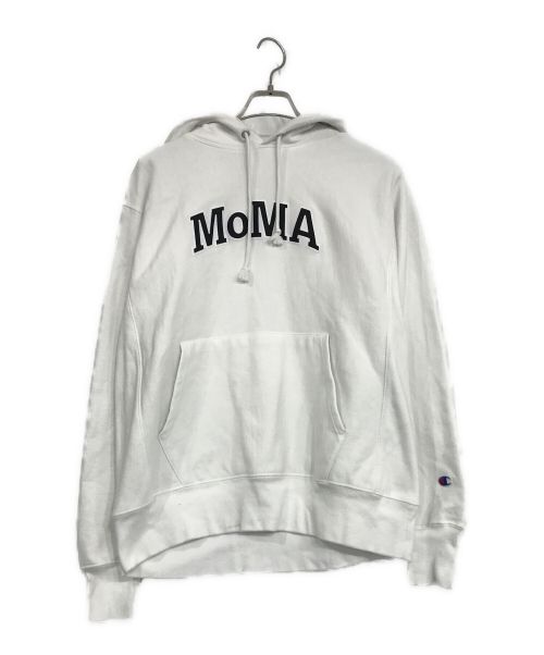 Champion（チャンピオン）Champion (チャンピオン) MoMA (モマ) リバースウィーブパーカー ホワイト サイズ:Mの古着・服飾アイテム