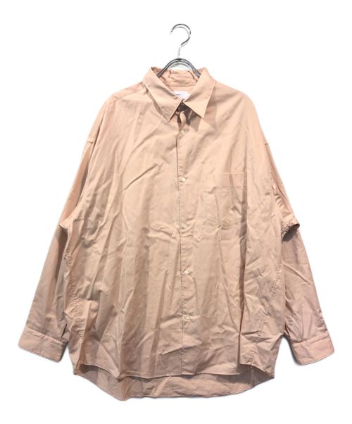Graphpaper（グラフペーパー）Graphpaper (グラフペーパー) Silicon Poplin Oversized Regular Collar Shirt ピンク サイズ:Fの古着・服飾アイテム