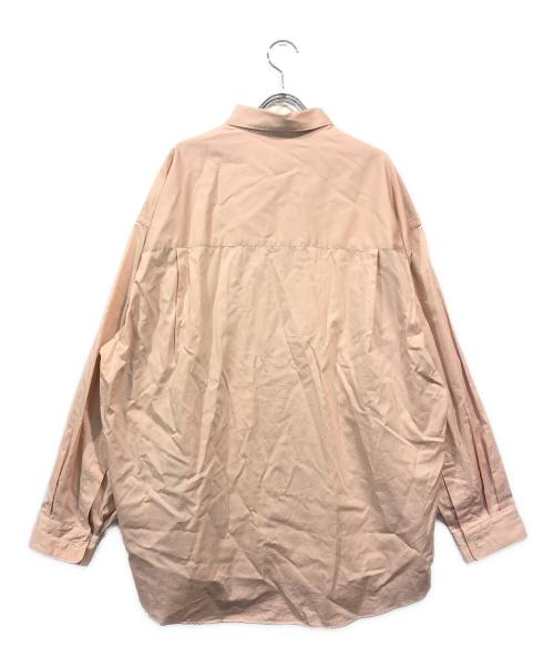 Graphpaper（グラフペーパー）Graphpaper (グラフペーパー) Silicon Poplin Oversized Regular Collar Shirt ピンク サイズ:Fの古着・服飾アイテム