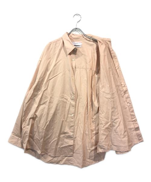 Graphpaper（グラフペーパー）Graphpaper (グラフペーパー) Silicon Poplin Oversized Regular Collar Shirt ピンク サイズ:Fの古着・服飾アイテム