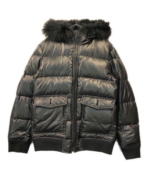 BURBERRY BLACK LABEL（バーバリーブラックレーベル）BURBERRY BLACK LABEL (バーバリーブラックレーベル) リバーシブルファーダウンジャケット ブラック サイズ:Lの古着・服飾アイテム