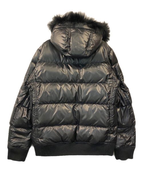 BURBERRY BLACK LABEL（バーバリーブラックレーベル）BURBERRY BLACK LABEL (バーバリーブラックレーベル) リバーシブルファーダウンジャケット ブラック サイズ:Lの古着・服飾アイテム