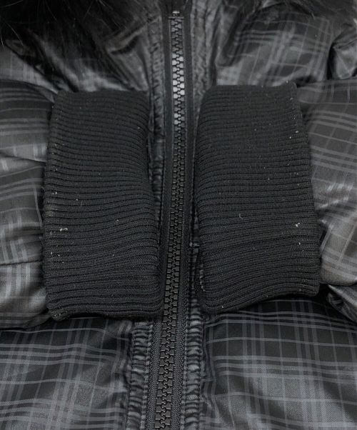 BURBERRY BLACK LABEL（バーバリーブラックレーベル）BURBERRY BLACK LABEL (バーバリーブラックレーベル) リバーシブルファーダウンジャケット ブラック サイズ:Lの古着・服飾アイテム