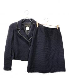 CHANEL（シャネル）の古着「ツイードドレスセットアップ」｜ネイビー