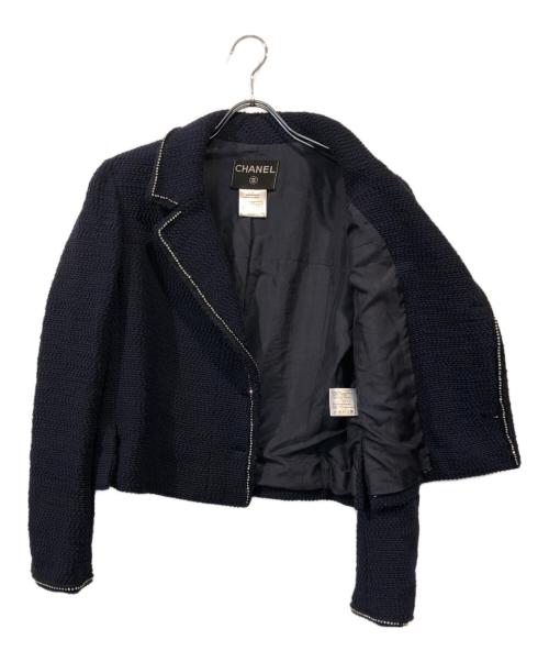 CHANEL（シャネル）CHANEL (シャネル) ツイードドレスセットアップ ネイビー サイズ:SIZE 38の古着・服飾アイテム