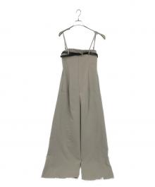 LAGUNA MOON（ラグナムーン）の古着「ベルトセットベアオールインワン」｜ベージュ