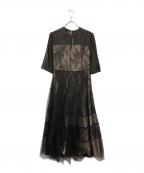 Apuweiser-richeアプワイザーリッシェ）の古着「チュールレースワンピース」｜ブラック