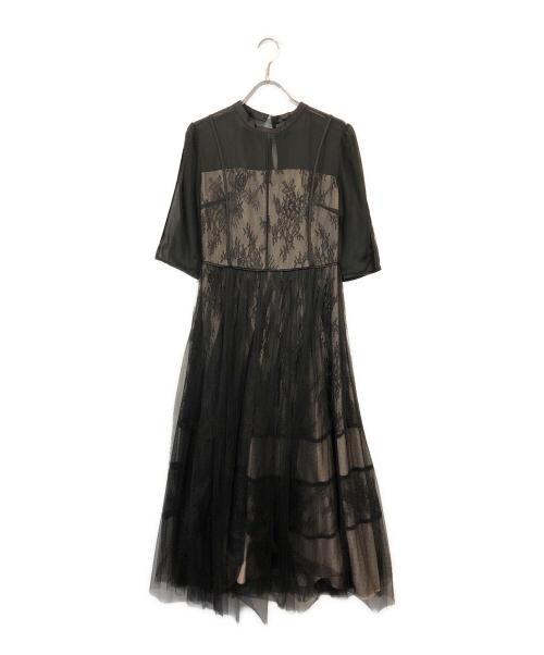 Apuweiser-riche（アプワイザーリッシェ）Apuweiser-riche (アプワイザーリッシェ) チュールレースワンピース ブラック サイズ:SIZE 1の古着・服飾アイテム