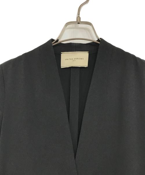 UNITED ARROWS（ユナイテッドアローズ）UNITED ARROWS (ユナイテッドアローズ) CLASS/TWD ノーカラージャケット ブラック サイズ:34の古着・服飾アイテム