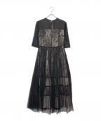 Apuweiser-richeアプワイザーリッシェ）の古着「チュールレースワンピース」｜ブラック