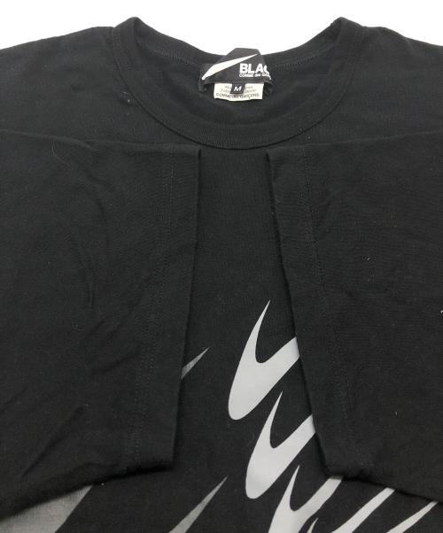 NIKE（ナイキ）NIKE (ナイキ) BLACK COMME des GARCONS (ブラック コムデギャルソン) コラボスウッシュプリントTシャツ ブラック サイズ:Mの古着・服飾アイテム