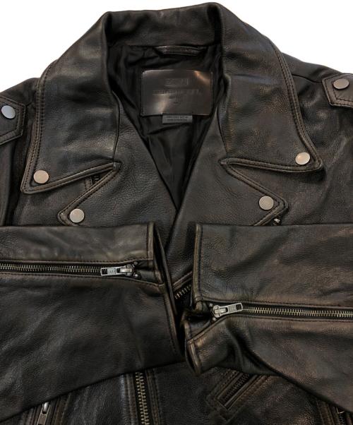 ZARA（ザラ）ZARA (ザラ) レザーバイカージャケット ブラック サイズ:SIZE Sの古着・服飾アイテム