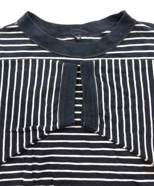 45R（フォーティファイブ・アール）45R (フォーティファイブ・アール) ボーダーカットソーワンピース ネイビー サイズ:記載なしの古着・服飾アイテム