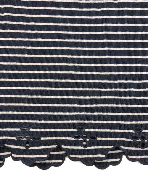 45R（フォーティファイブ・アール）45R (フォーティファイブ・アール) ボーダーカットソーワンピース ネイビー サイズ:記載なしの古着・服飾アイテム