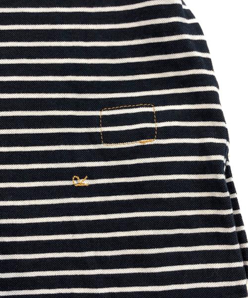 45R（フォーティファイブ・アール）45R (フォーティファイブ・アール) ボーダーカットソーワンピース ネイビー サイズ:記載なしの古着・服飾アイテム