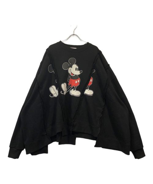 DISCOVERED（ディスカバード）DISCOVERED (ディスカバード) リメイクデザインワイドスウェット ブラック サイズ:３の古着・服飾アイテム