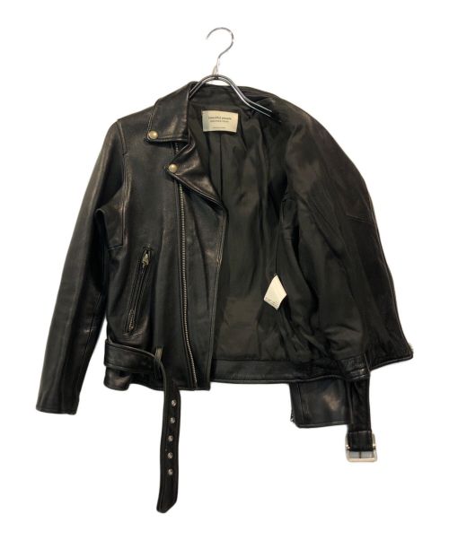 beautiful people（ビューティフルピープル）beautiful people (ビューティフルピープル) レザーライダースジャケット ブラック サイズ:SIZE 140の古着・服飾アイテム
