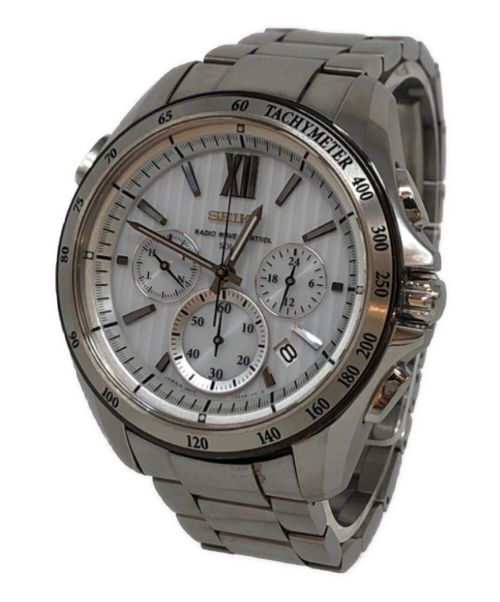 SEIKO（セイコー）SEIKO (セイコー) ブライツ クロノグラフ ソーラー電波時計 シルバーの古着・服飾アイテム