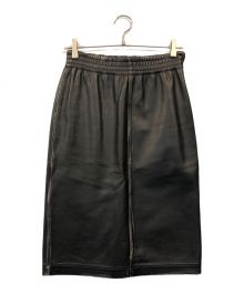 DEUXIEME CLASSE（ドゥーズィエム クラス）の古着「PAN レザースカート」｜ブラック