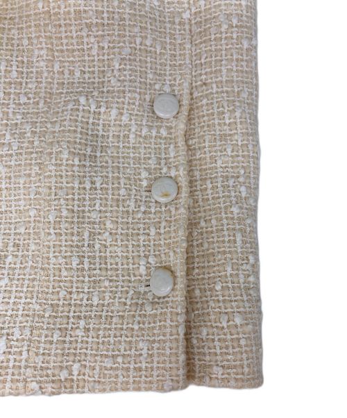 CHANEL（シャネル）CHANEL (シャネル) ココマークボタンツイードセットアップ アイボリー サイズ:36の古着・服飾アイテム