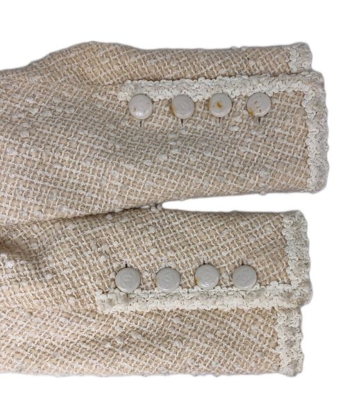 CHANEL（シャネル）CHANEL (シャネル) ココマークボタンツイードセットアップ アイボリー サイズ:36の古着・服飾アイテム