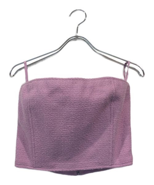 CHANEL（シャネル）CHANEL (シャネル) ココマークボタン3Pツイードセットアップ ピンク サイズ:36の古着・服飾アイテム