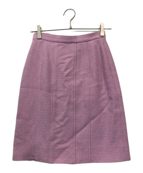 CHANEL（シャネル）CHANEL (シャネル) ココマークボタン3Pツイードセットアップ ピンク サイズ:36の古着・服飾アイテム