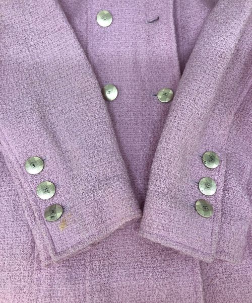 CHANEL（シャネル）CHANEL (シャネル) ココマークボタン3Pツイードセットアップ ピンク サイズ:36の古着・服飾アイテム