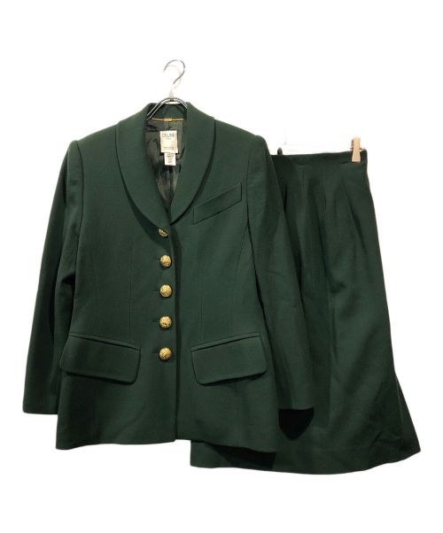 CELINE（セリーヌ）CELINE (セリーヌ) オールド金釦セットアップ グリーン サイズ:38の古着・服飾アイテム