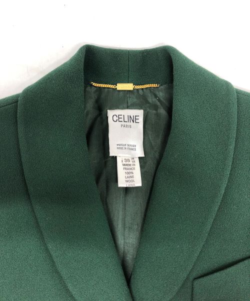 CELINE（セリーヌ）CELINE (セリーヌ) オールド金釦セットアップ グリーン サイズ:38の古着・服飾アイテム