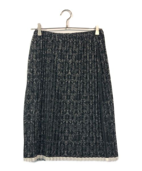 ISSEY MIYAKE（イッセイミヤケ）ISSEY MIYAKE (イッセイミヤケ) レースプリーツスカート ブラック サイズ:SIZE 2の古着・服飾アイテム