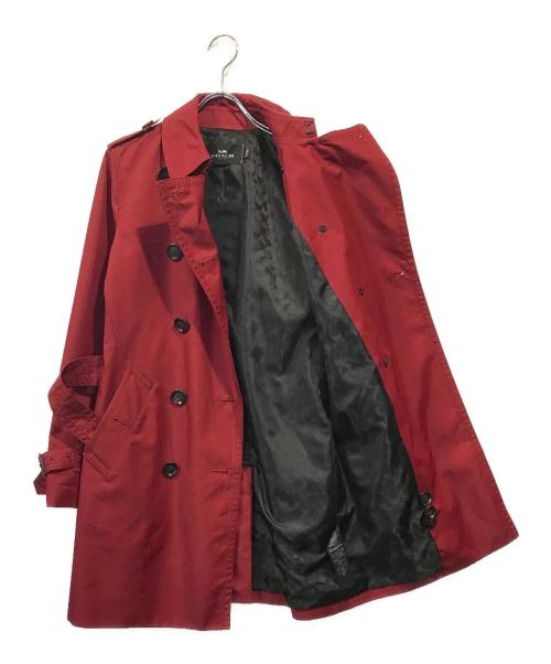 COACH（コーチ）COACH (コーチ) トレンチコート レッド サイズ:XXSの古着・服飾アイテム
